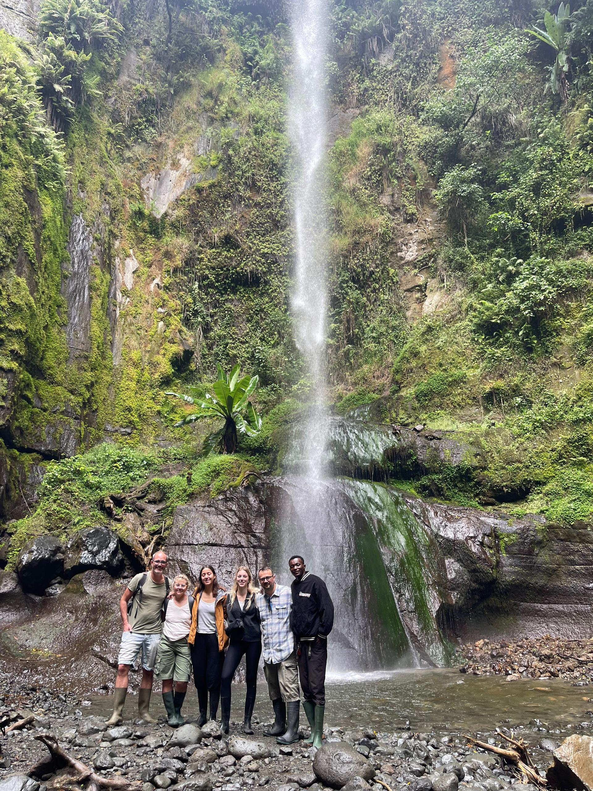 Hiking through lush forests